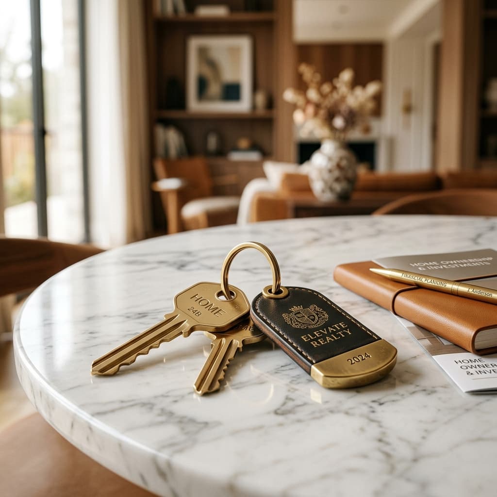 Keys on a marble table
